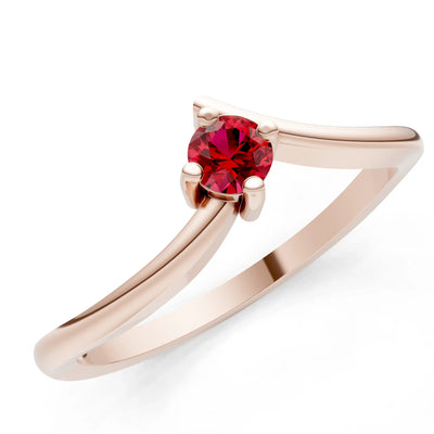 Asymmetrical Solitaire Sirius Ring