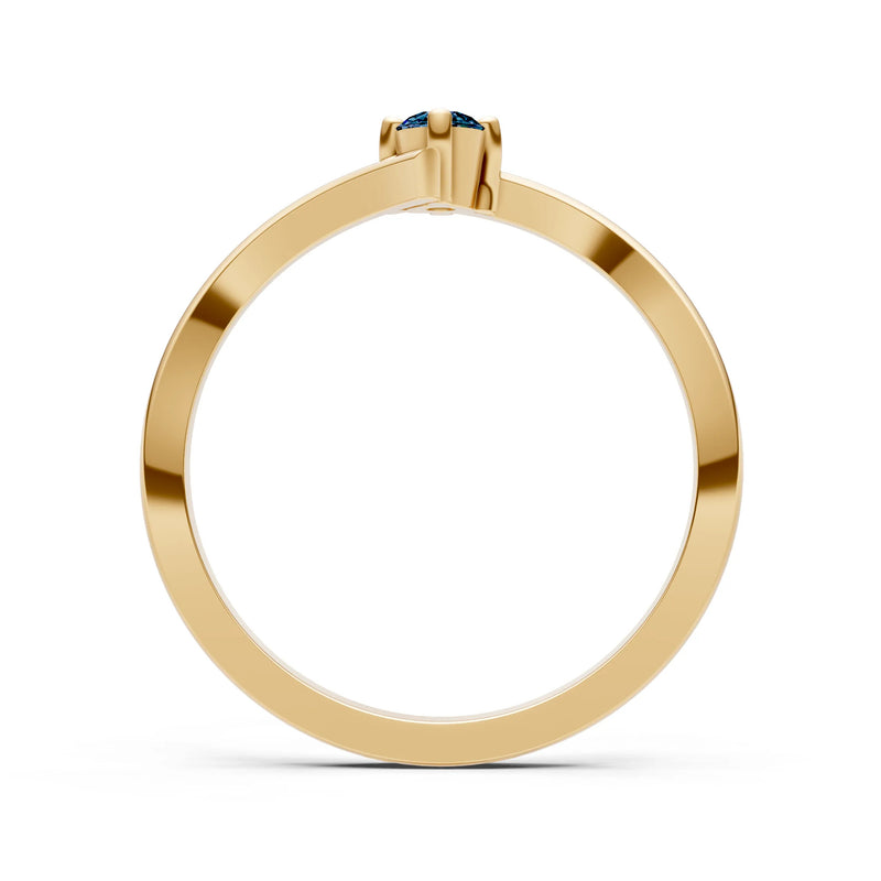 Asymmetrical Solitaire Sirius Ring