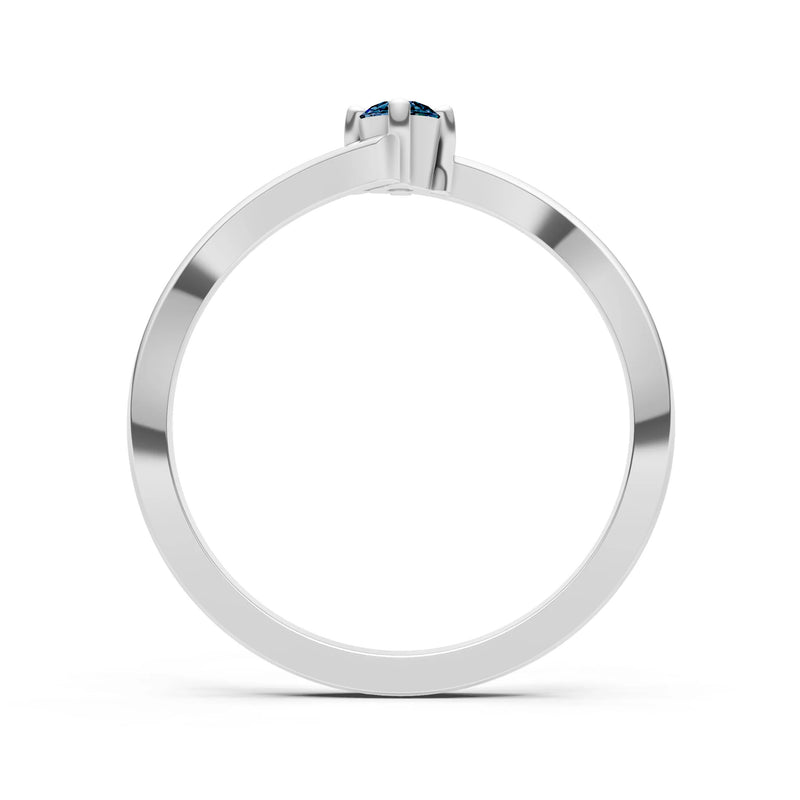 Asymmetrical Solitaire Sirius Ring