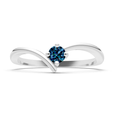Asymmetrical Solitaire Sirius Ring