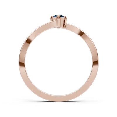 Asymmetrical Solitaire Sirius Ring