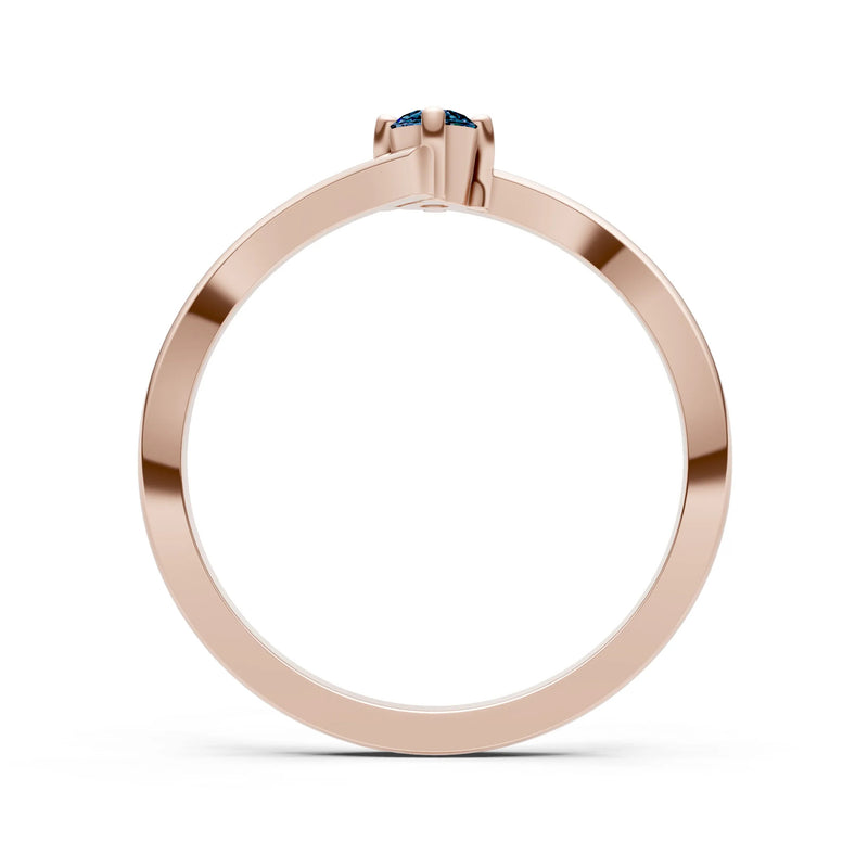 Asymmetrical Solitaire Sirius Ring