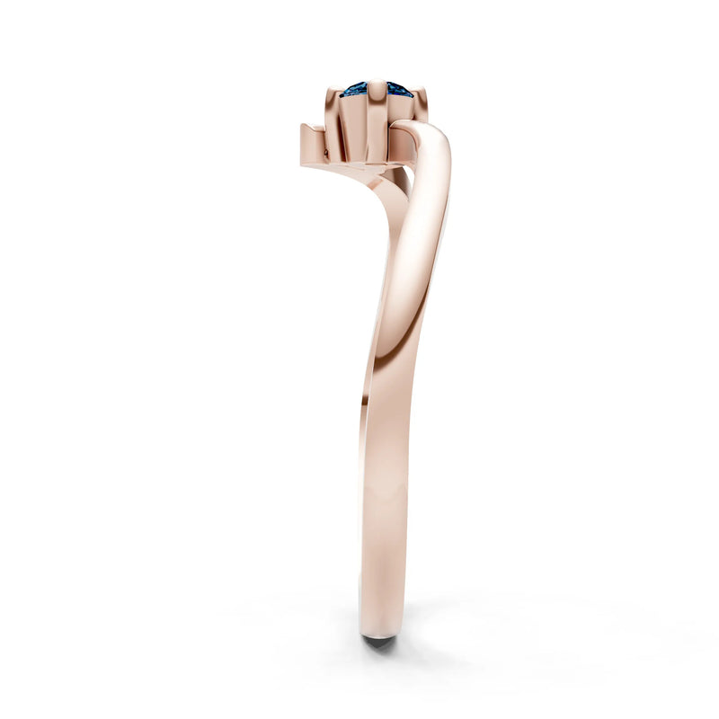 Asymmetrical Solitaire Sirius Ring