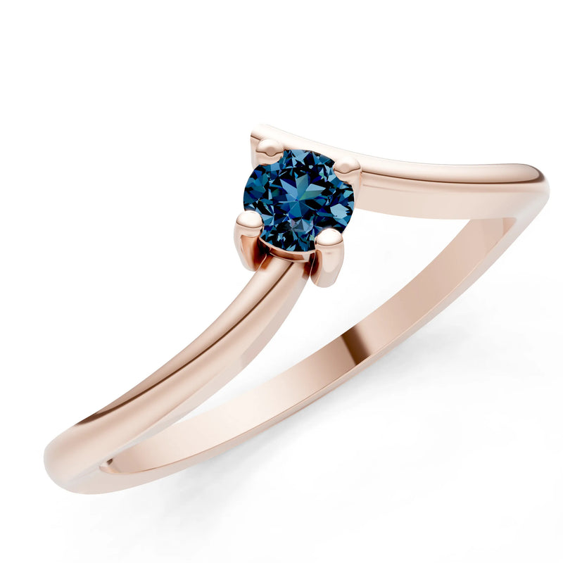Asymmetrical Solitaire Sirius Ring