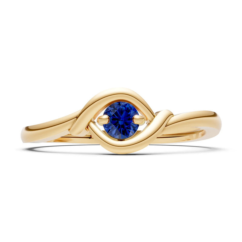 Wrap Solitaire Lunara Curve Ring