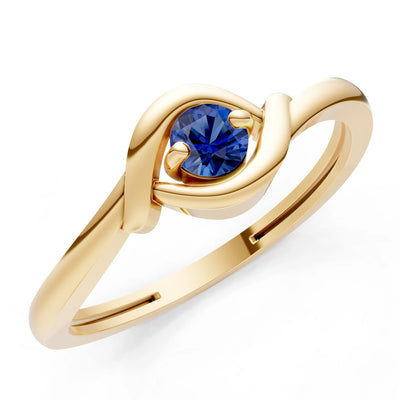 Wrap Solitaire Lunara Curve Ring
