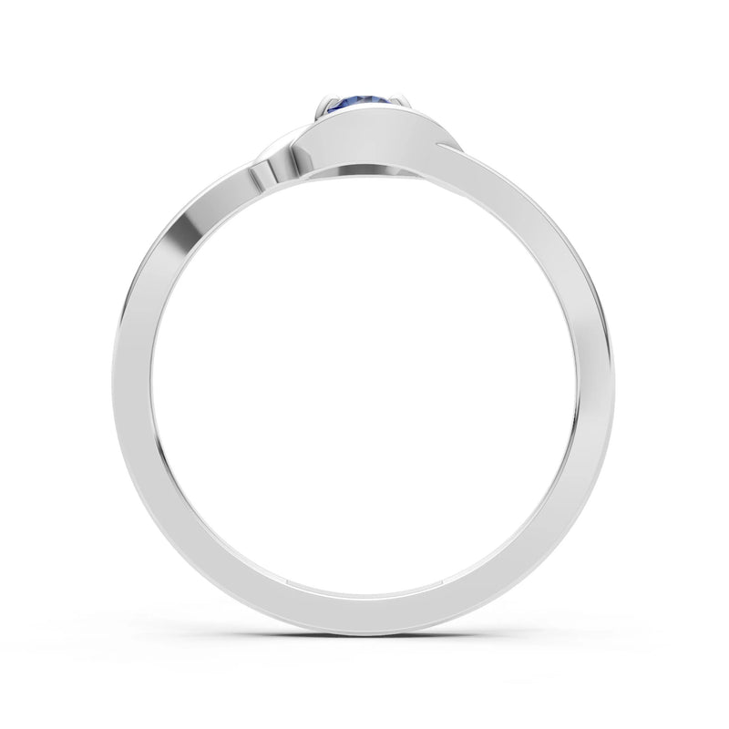Wrap Solitaire Lunara Curve Ring