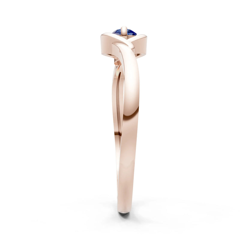 Wrap Solitaire Lunara Curve Ring