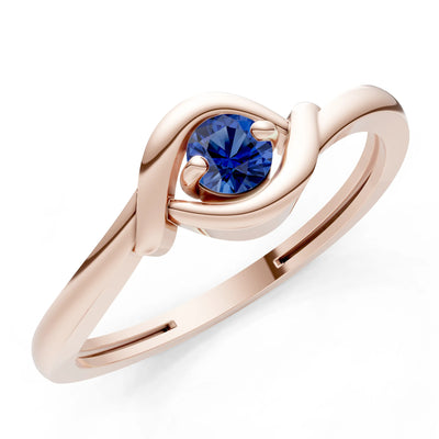 Wrap Solitaire Lunara Curve Ring