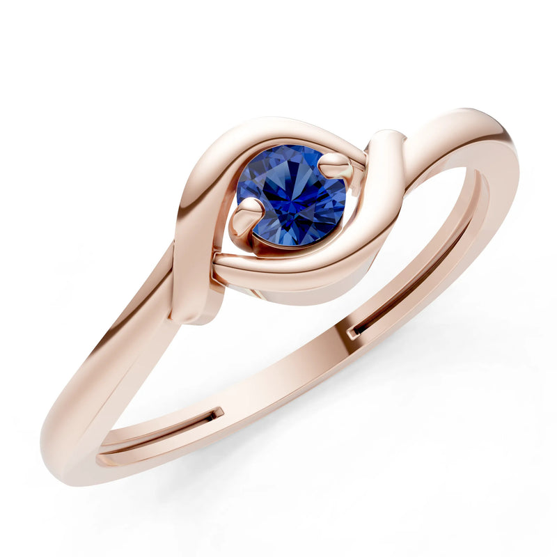 Wrap Solitaire Lunara Curve Ring