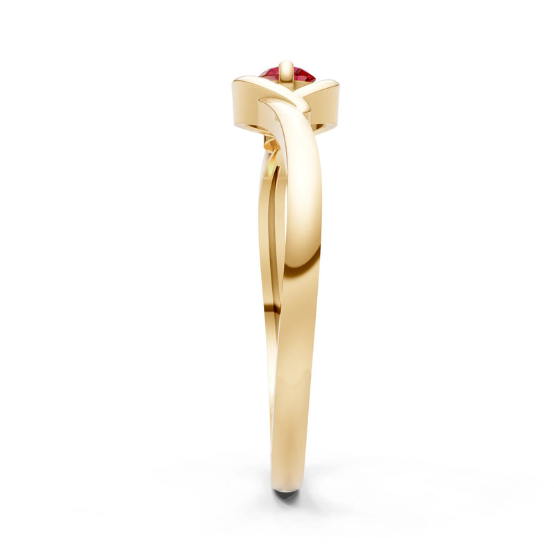 Wrap Solitaire Lunara Curve Ring