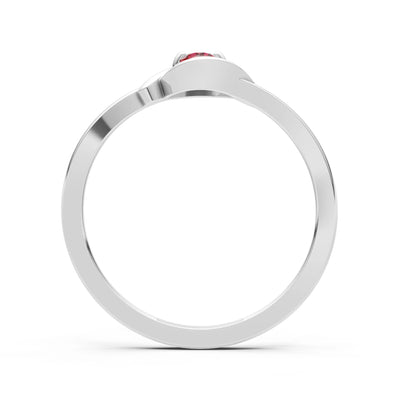 Wrap Solitaire Lunara Curve Ring