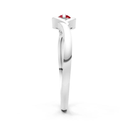 Wrap Solitaire Lunara Curve Ring