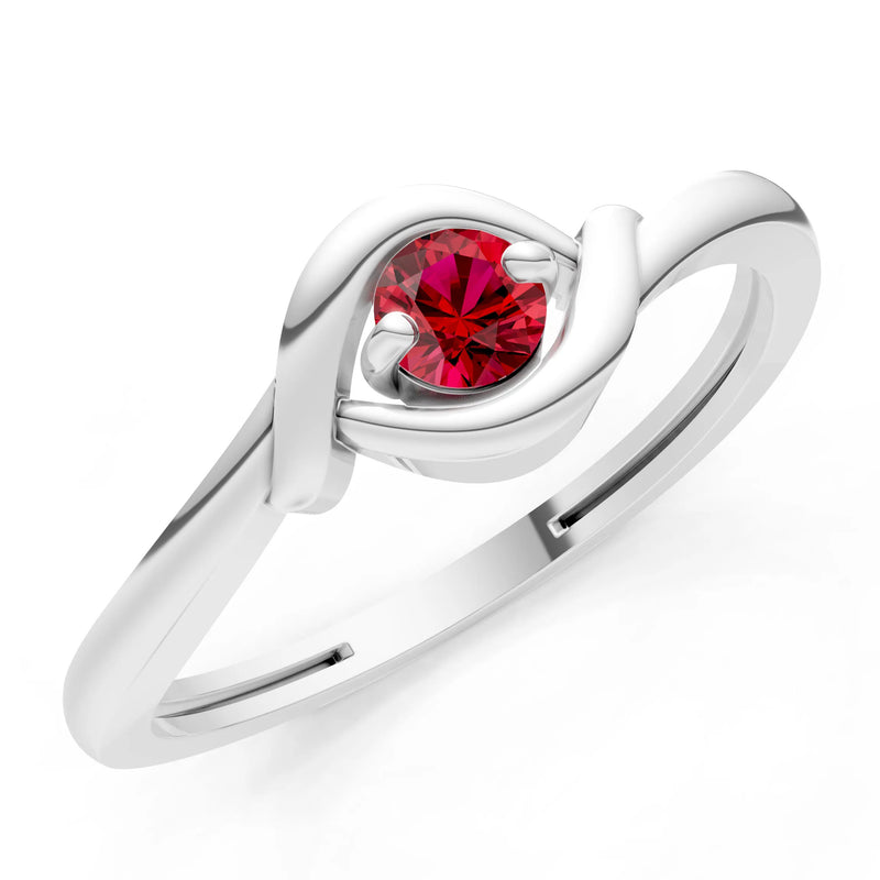 Wrap Solitaire Lunara Curve Ring