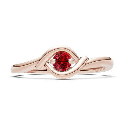 Wrap Solitaire Lunara Curve Ring