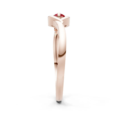 Wrap Solitaire Lunara Curve Ring