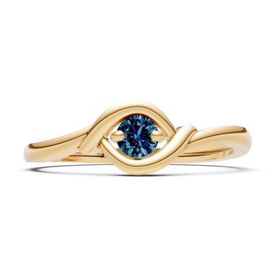 Wrap Solitaire Lunara Curve Ring