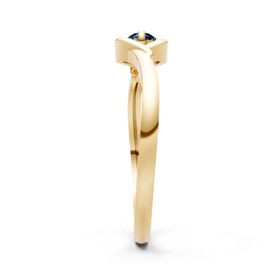 Wrap Solitaire Lunara Curve Ring