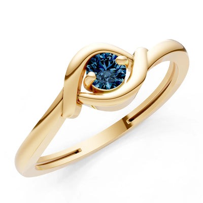 Wrap Solitaire Lunara Curve Ring