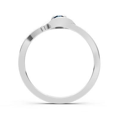 Wrap Solitaire Lunara Curve Ring