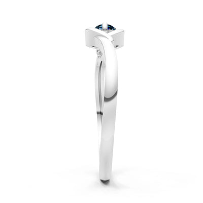 Wrap Solitaire Lunara Curve Ring
