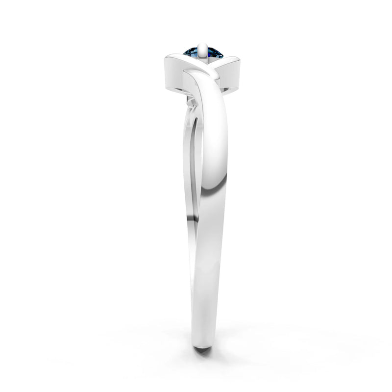 Wrap Solitaire Lunara Curve Ring