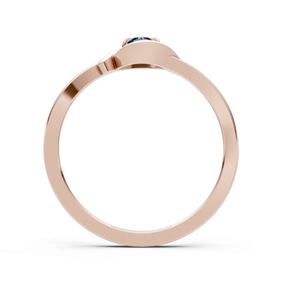 Wrap Solitaire Lunara Curve Ring