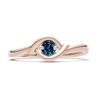 Wrap Solitaire Lunara Curve Ring
