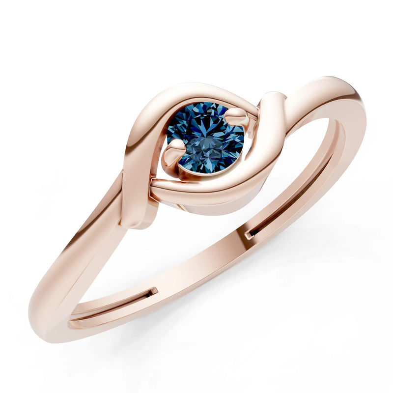 Wrap Solitaire Lunara Curve Ring