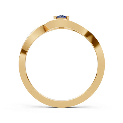 Minimal Curve Solitaire Ring