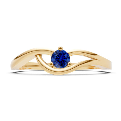 Minimal Curve Solitaire Ring