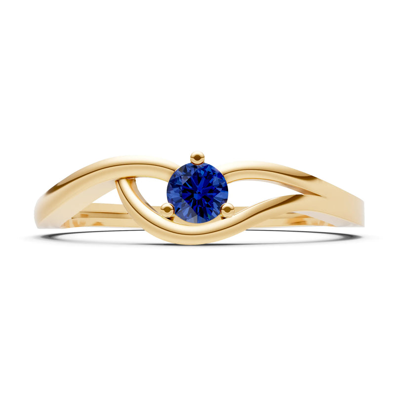 Minimal Curve Solitaire Ring