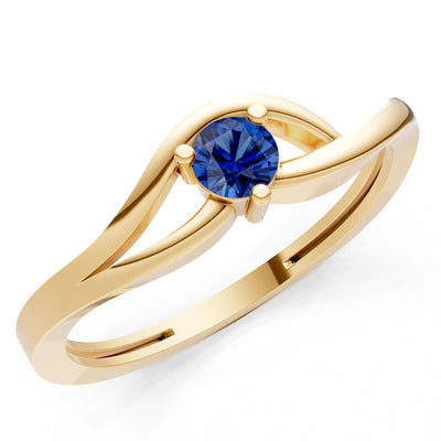 Minimal Curve Solitaire Ring