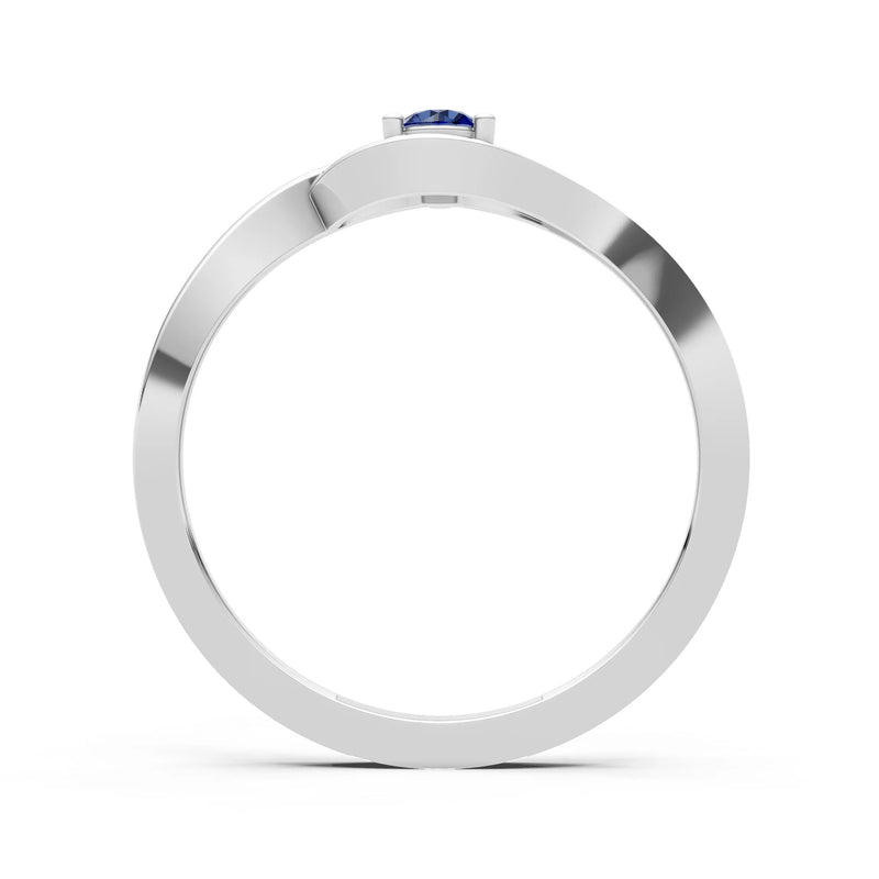 Minimal Curve Solitaire Ring