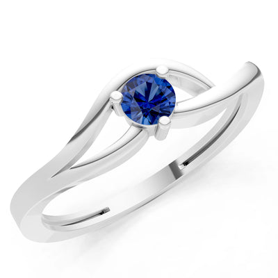 Minimal Curve Solitaire Ring