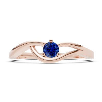 Minimal Curve Solitaire Ring