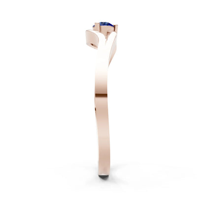 Minimal Curve Solitaire Ring