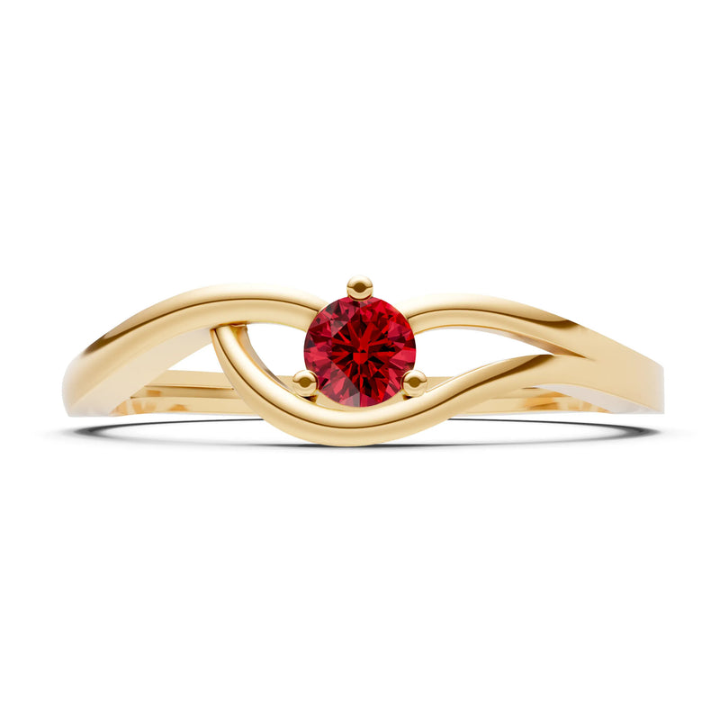 Minimal Curve Solitaire Ring