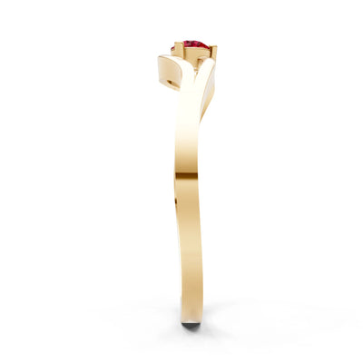 Minimal Curve Solitaire Ring