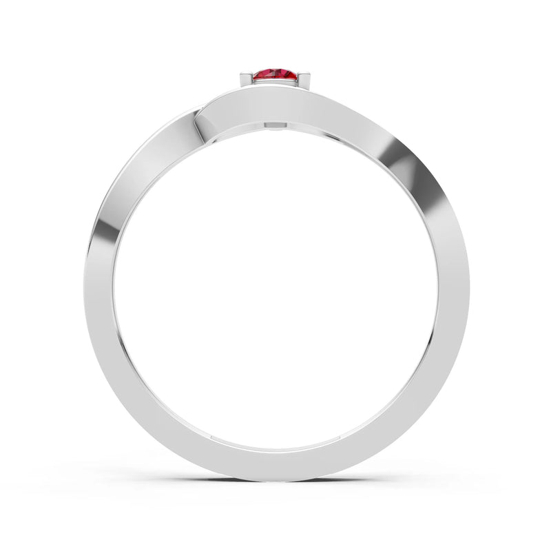 Minimal Curve Solitaire Ring