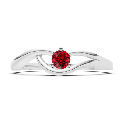 Minimal Curve Solitaire Ring