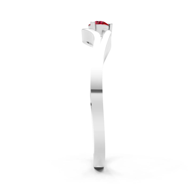 Minimal Curve Solitaire Ring