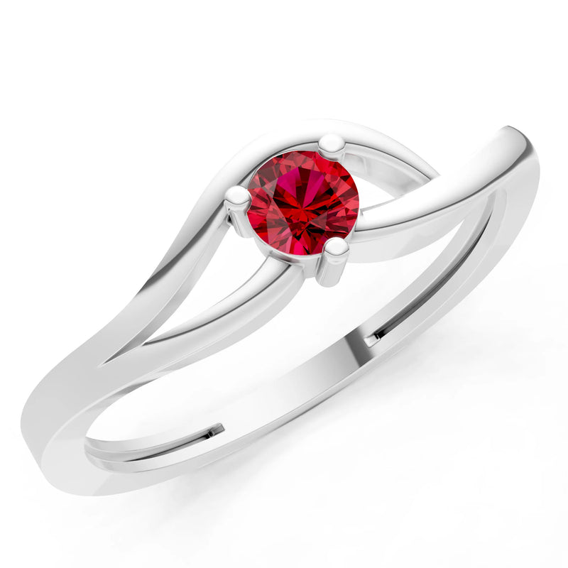 Minimal Curve Solitaire Ring
