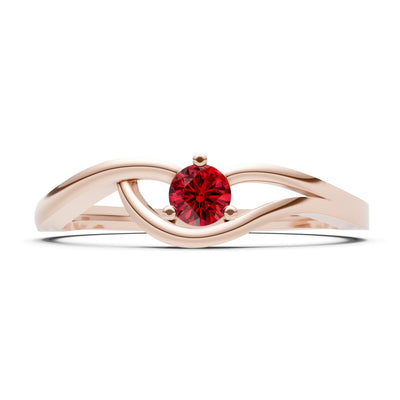 Minimal Curve Solitaire Ring