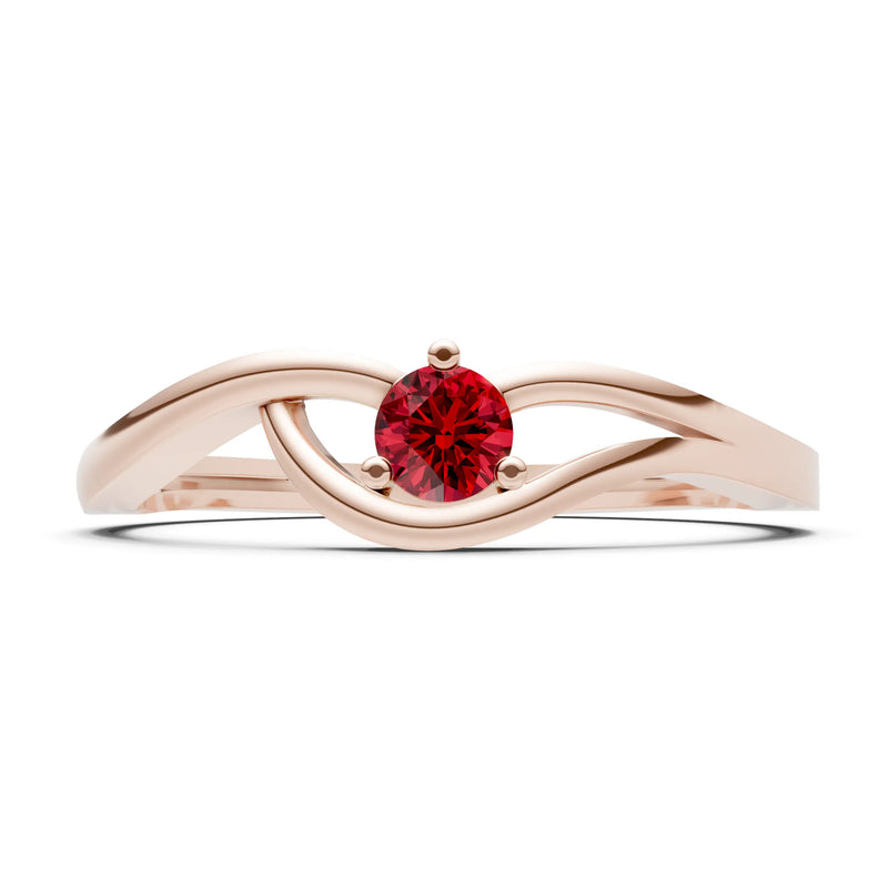 Minimal Curve Solitaire Ring
