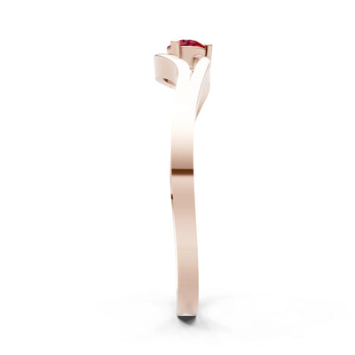 Minimal Curve Solitaire Ring