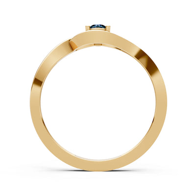 Minimal Curve Solitaire Ring