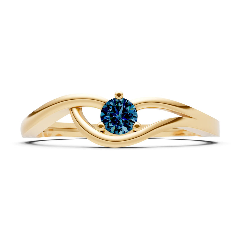 Minimal Curve Solitaire Ring