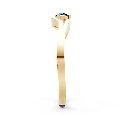 Minimal Curve Solitaire Ring
