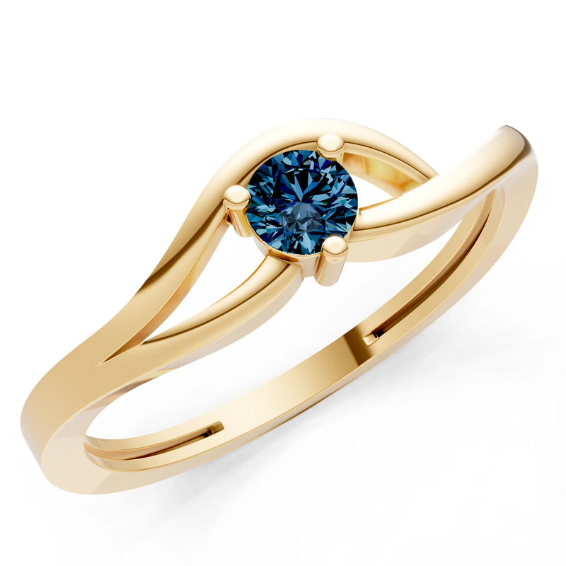 Minimal Curve Solitaire Ring
